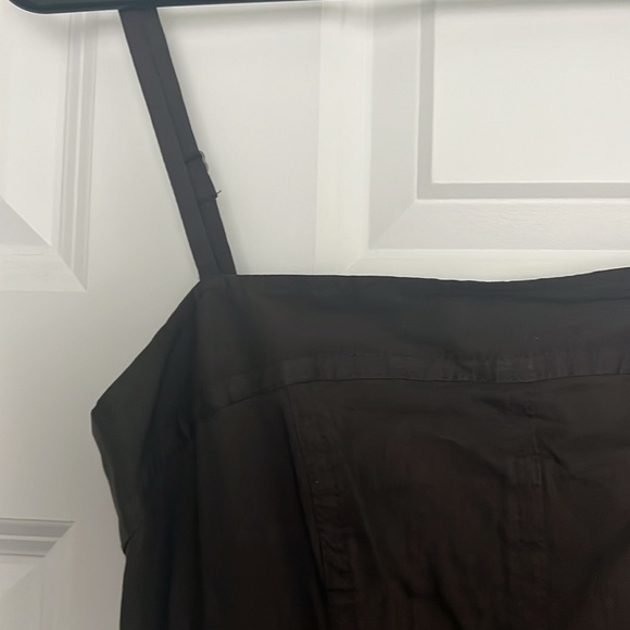 Theory flowy, summertime, strappy, linen blend brown dress - Picture 2 of 7